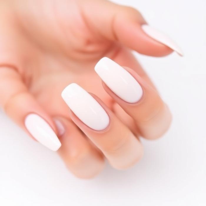 Banho de gel clássico com alongamento elegante e cor suave